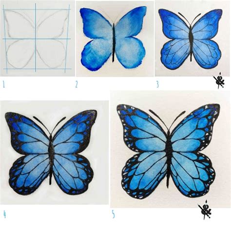 apprenez  dessiner  papillon facilement avec ce tutoriel en image