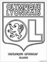 Olympique Lyonnais Pages Logos Coloring Soccer Clubs sketch template