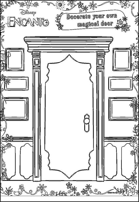 magical door encanto coloring page   coloring pages summer