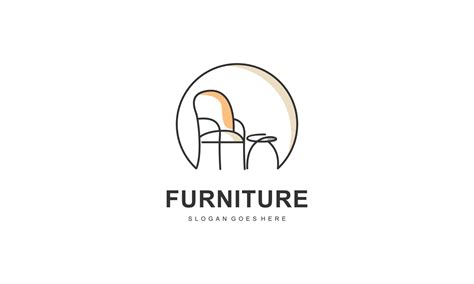 modern furniture logo design  abstract  concept  vector