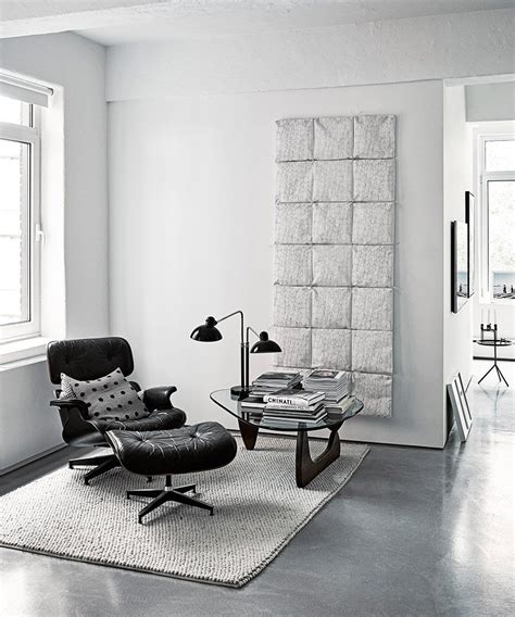 monochrome  manhattan eames lounge chair furniture interior