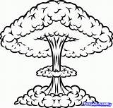 Bomb Nuclear Explosion Drawing Nuke Atomic Cloud Coloring Draw Mushroom Blast Clipart Atom Cartoon Step Gif Drawings Pages Clip Sketch sketch template