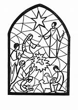 Kirchenfenster Malvorlage Vitrail Creche Nativity Coloring Nativite Adventsfenster Krippe Stained Nativité Kinderbilder Malvorlagen Besuchen Azcoloring Geburt Coloringfolder sketch template