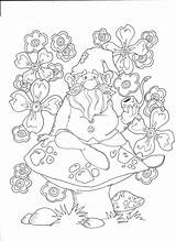 Coloring Mushroom Pages Gnome Gnomes Adult Mushrooms Digi Stamps Adults Backgrounds Printable sketch template