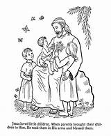 Jesus Coloring Children Loves Pages Little Kids Color Printable Bible Print sketch template