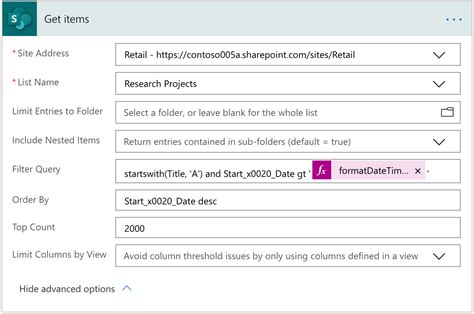 depth analysis   items   files sharepoint actions  flows  power