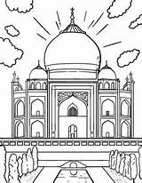 Mahal Taj Coloring Pages India Printable Coloringcafe Kids Colour Sheet Drawing Mary Pdf ài Shading Pencil Lessons 2nd Grade Wonders sketch template