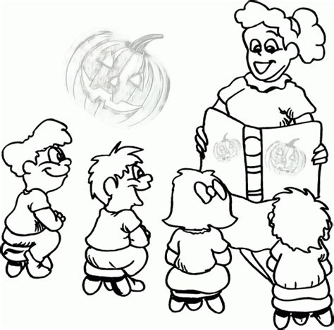 halloween day coloring pages drawings  teachers