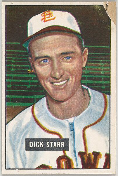 issued by bowman gum company dick starr pitcher st louis browns