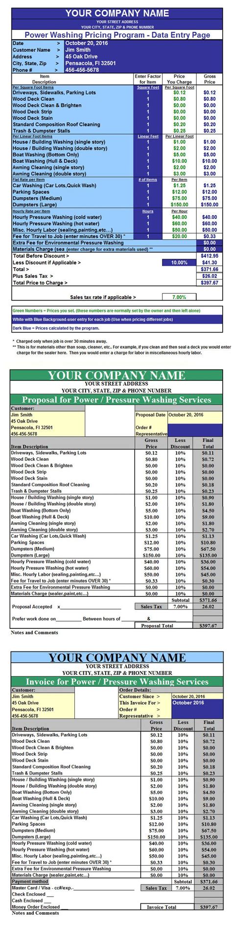 pressure washing contract template   pressure washing