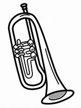 Trompeta Trumpet Trombeta Cornet Tocando Colorironline sketch template