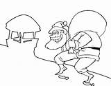 Chimney Claus Santa Coloring Coloringcrew sketch template