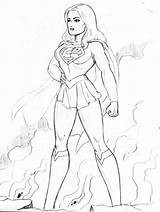 Coloring Supergirl Superwoman Pages Drawing Super Getdrawings Printables Coloringhome Popular sketch template