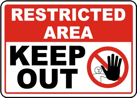 restricted area   sign