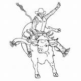 Rodeo Bucking Bulls Rider Cowboy Riders Tooling Horse Toros Bronco Rodeio Colouring Cowgirl Ift Touro sketch template