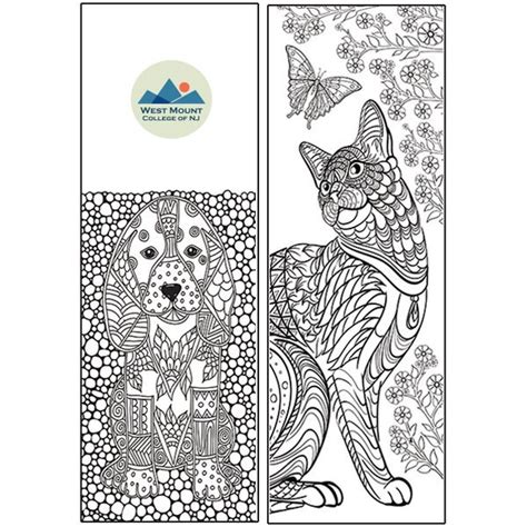 coloring animals bookmark health promotions