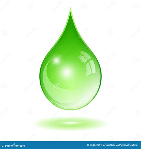 green water drop stock vector illustration  pure crystal