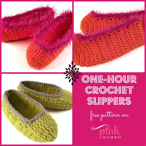 hour crochet slippers