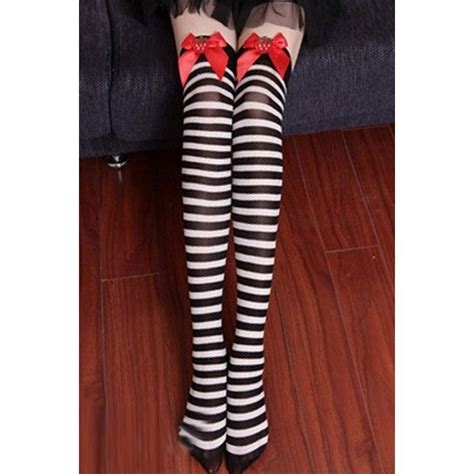 Black Striped Strawberry Decor Stockings 9 99 Liked On Polyvore