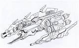 Gunship sketch template