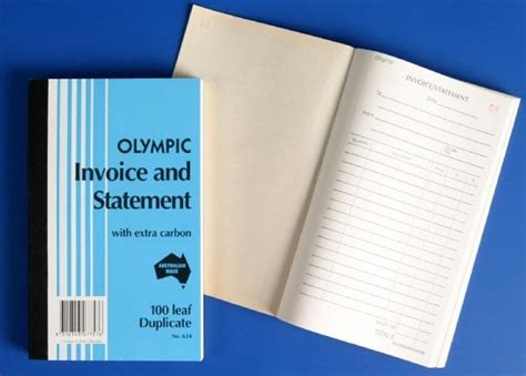 olympic  invoice statement books  duplicate xmm