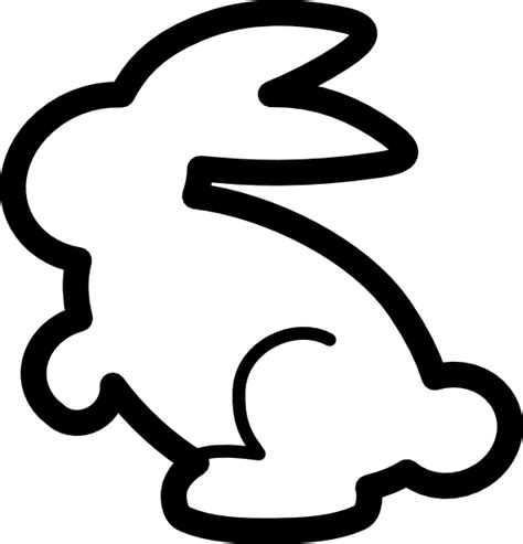 bunny head outlines clipart