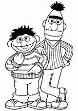 Coloring Pages Bert Ernie Planet Animal Elmo Sesame Street Kids Sesamstraat Choose Board Bowling Print Printable Popular sketch template