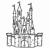 Castle Outline Drawing Disney Coloring Clipart Printable Pages Castles Cliparts Template Logo Disneyland Outlines Clip Vector Scrapbooking Digital Drawings Hogwarts sketch template