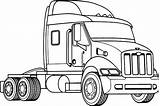 Trucks Peterbilt Lkw Ausmalbilder Scania Rigs Rig Lastwagen Sketchite Camiones sketch template