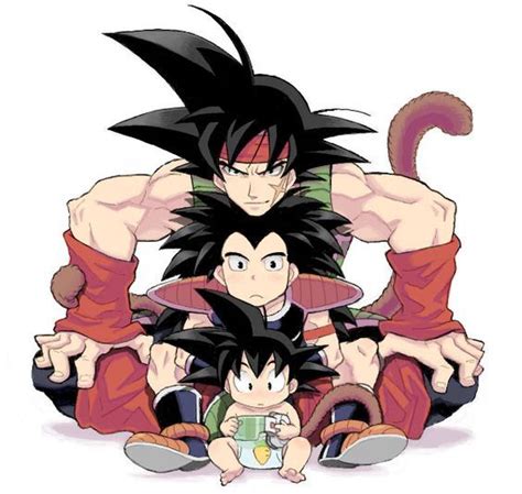 Bardock With Sons Raditz And Kakarot Goku Dragon Ball