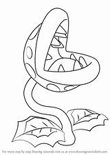 Mario Piranha Plant Super Draw Drawing Coloring Step Pages Tutorials Drawings Template Drawingtutorials101 Simple Sketches Choose Board Birthday Party Tattoo sketch template
