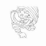 Coloring Cat Cheshire Pages Kids Print Color sketch template