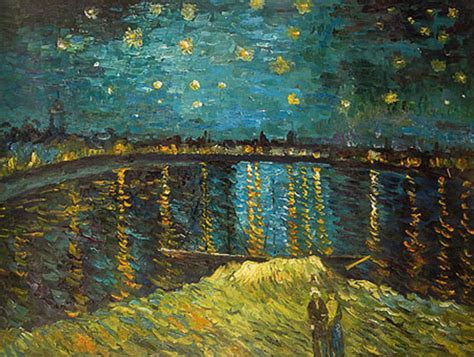 Quadri classici per l'arredamenmto della tua casa. Quadro Notte stellata sulla rhona di Van Gogh, falso d'autore 120x90cm
