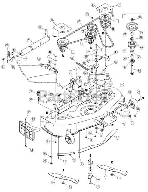 Cub Cadet 46 Inch Mower Deck Parts Diagram Sexiz Pix