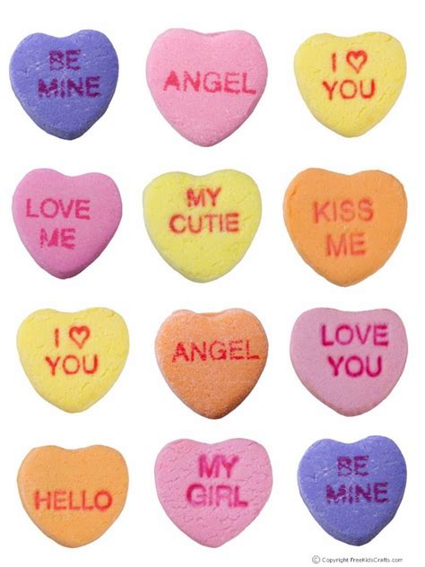 candy heart printable