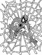 Spiderman Coloring Kids Pages Color Print Printable Super Justcolor sketch template