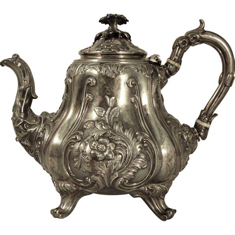 antique victorian sterling silver teapot london  horace woodward  historicshop  ruby lane