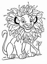 Coloring Disney Pages Kids Simba sketch template