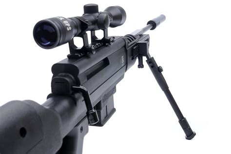 airsoft sniper rifle  scope  bipod black ops black ops usa