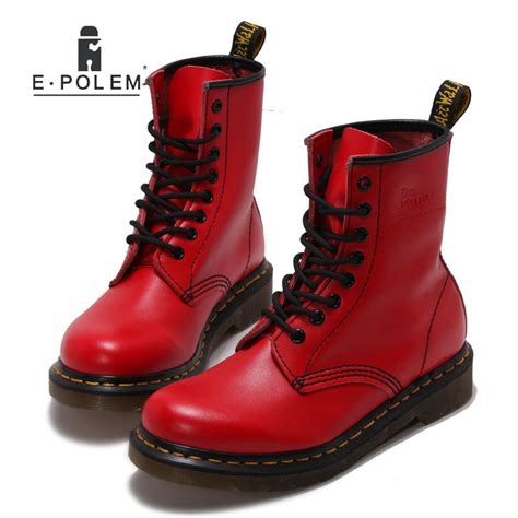 red boots women boots red ankle boots red leather boots genuine leather motorcycle