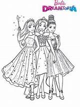 Barbie Dreamtopia Ausmalbilder Glitter Princesses Malvorlage Freunde Traumvilla sketch template