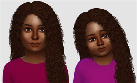 sims  ccs   kids toddlers hair  fabienne
