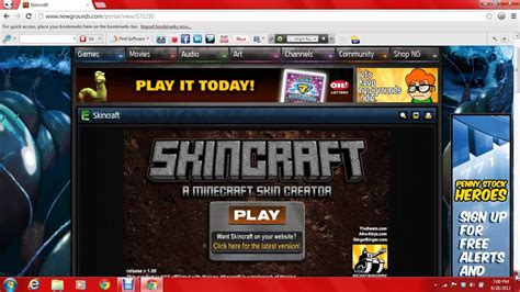 skincraft minecraft skin creator youtube