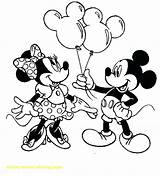 Coloring Mickey Minnie Mouse Pages Kissing Printable Color Getcolorings Minn Print sketch template
