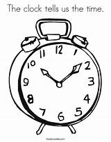 Clock Coloring Time Tells Para Built California Usa Reloj sketch template