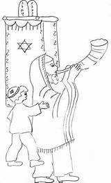 Coloring Pages Kids Rosh Hashanah sketch template