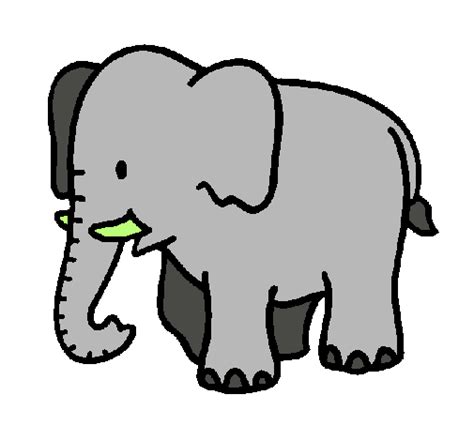 dibujo de elefante bebe pintado por elefante en dibujosnet el