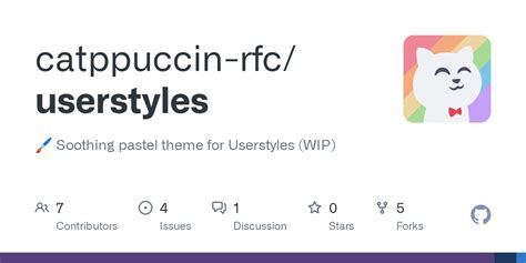 github catppuccin rfcuserstyles soothing pastel theme