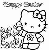 Easter Coloring Pages Kitty Hello Happy Printable Colouring Color Print Colorings Sheets Kids Egg Adults Getdrawings Eggs Preschool Book Choose sketch template