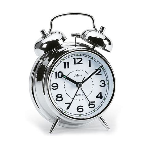 atlanta quartz wekker met bellen zilver atlanta radio clock alarm clocks barrow street